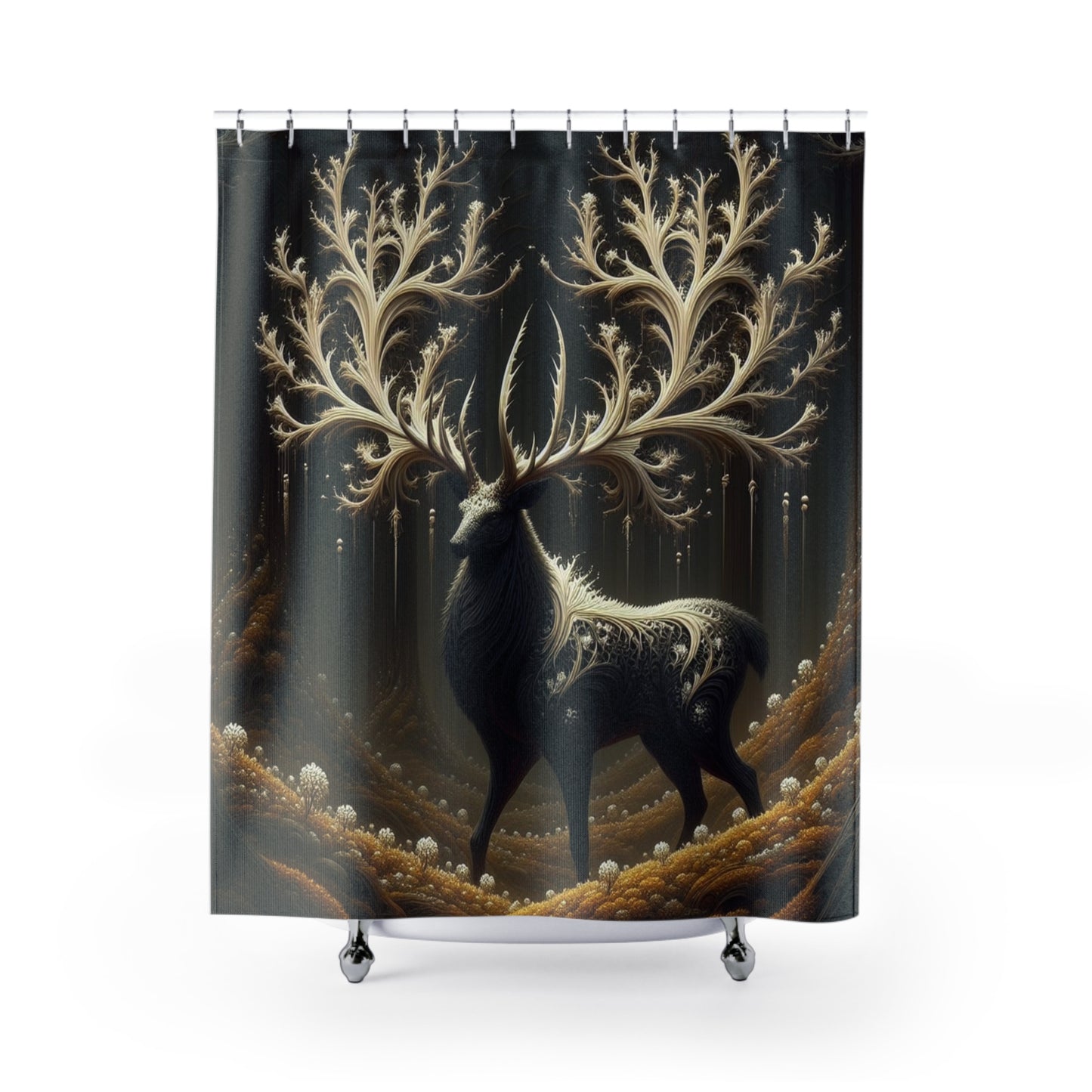 Black Stag 1 Shower Curtain