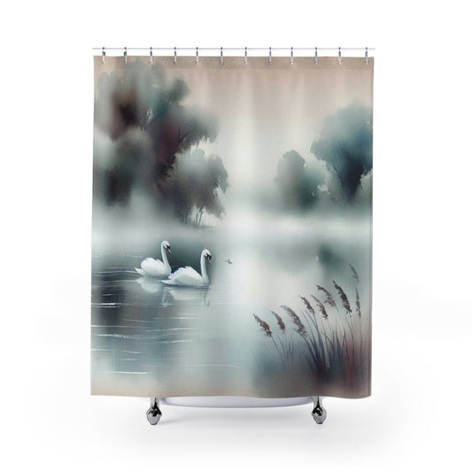 Swan Shower Curtain 1